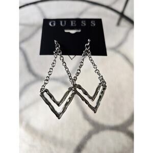 Guess Silver Pointed Earrings NWT